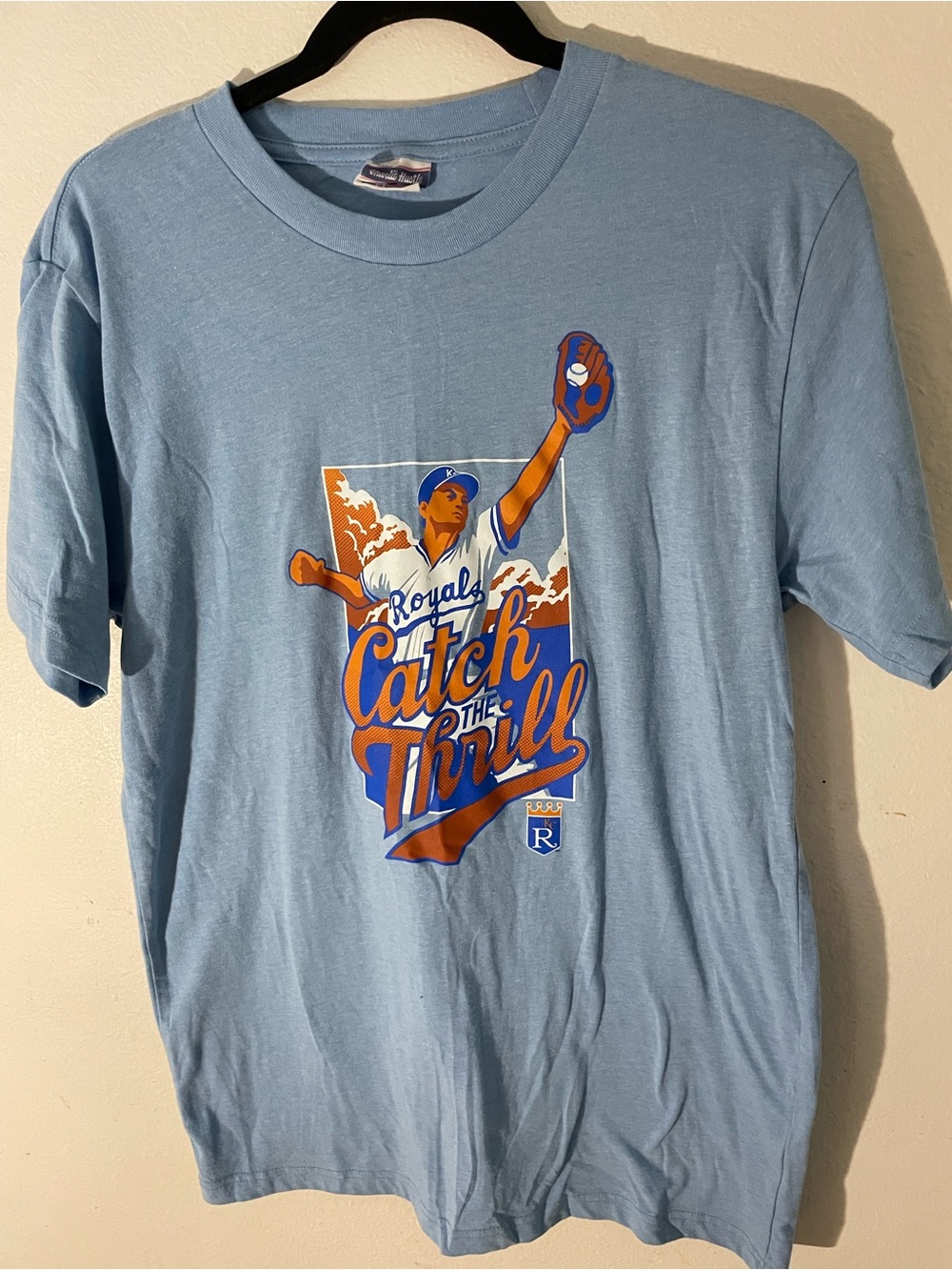 Light Blue 'Catch the Thrill' Graphic Short-Sleeve Tee